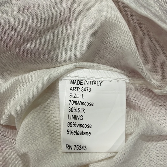 Elena Baldi NWT silk blend floral semi sheer top blouse large - Picture 8 of 9